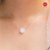 Dây Chuyền Bạc 925 Mặt Hoa Tuyết MoonStone - Đá Mặt Trăng