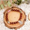 Vòng Đá Phong Thủy - Lu Thống Đào Hoa - Garnet Đỏ Phối Charm Bạc Family Tree