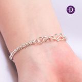  Thick Braid Pure Silver 999 Bracelets - Vòng Tay Bạc 999 Bi Bạc Và Ống Bạc Chữ Nhật 1031VTT 