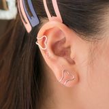  Hoa Tai Bạc 925 Kẹp Vành Earcuff Double Heart Line 1882EC Ddreamer 