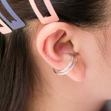  Hoa Tai Bạc 925 Kẹp Vành Double Curvy Halo Earcuff 2062EC 