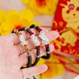  Vòng Thắt May Mắn Ông Tỳ Hưu Chiêu Tài Lộc - Charm Bạc 925 - Vòng Dây Thắt Ngũ Sắc Thủ Công Theo Yêu Cầu 