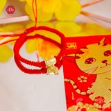  Vòng Thắt May Mắn Mèo May Mắn - Charm Bạc 925 - Vòng Dây Thắt Ngũ Sắc Thủ Công Theo Yêu Cầu 