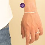  Kiềng Bạc Trơn Chỉ Tròn Đơn Giản - Basic Silver Bangle For Men 