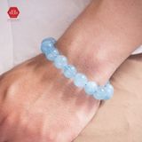  Vòng Tay Nam Chuỗi Đá Thiên Nhiên - Đá Phong Thủy Aquamarine 12Li 