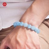  Vòng Tay Nam Chuỗi Đá Thiên Nhiên - Đá Phong Thủy Aquamarine 12Li 