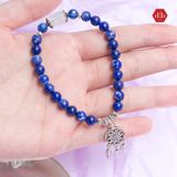  Vòng Đá Phong Thủy - Lu Thống Moon Vát & Đá Lapis Phối Charm Bạc 925 Dream Catcher 