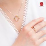  Nhẫn Tourmaline Thiên Nhiên - Nhẫn Freesize Bạc 925 Đính 5 Viên Đá Tourmaline Đủ Màu Sắc 229SR 