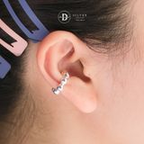  Bông Tai Kẹp Vành Bạc 925 Earcuff Kiểu Unisex Bi Bạc Silver Dots 2752EC 