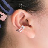  Bông Tai Kẹp Vành Bạc 925 Earcuff Vintage Double Line Eye Stone 2754EC 