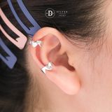  Bông Tai Kẹp Vành Bạc 925 Earcuff Kiểu Unisex Trái Tim Full Heart 2758EC 