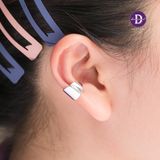  Hoa Tai Earcuff Bạc 925 - Bông Tai Kẹp Vành Bản Trơn Unisex Shield 2050EC 