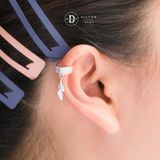  Hoa Tai Bạc 925 Kẹp Vành Earcuff Flower Statement Cuff Falling Feather 1848EC 