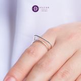  Basic Round & Square Line Sterling Silver Ring - Nhẫn Bạc 925 Freesize Hình Học Vuông Tròn 2336NT Ddreamer 