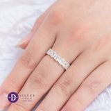  Nhẫn Premium Bạc 925 Cao Cấp Đính Full Đá Vuông - Baguette Stone Small Band Ring - P2083NH 