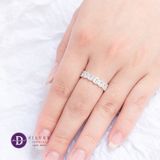  Nhẫn Premium Bạc 925 Cao Cấp Đính Full Đá Vuông - Baguette Stone Small Band Ring - P2083NH 