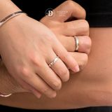  Couple Rings - Nhẫn Cặp Chữ LOVE Romantic Love 1 Stone  - 1648NH 