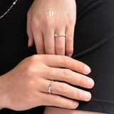  Couple Rings - Nhẫn Cặp Chữ Love Đá Trắng Tròn 2137NH 