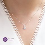  Dây Chuyền Choker Bạc 925 Hình Ngôi Sao Đính 1 viên đá trắng 920DCH Ddreamer 