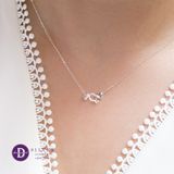  Dây Chuyền Bạc 925 Hình Trái Tim & Vòng Tròn Đính Đá Trắng & Nhẫn Kim Cương (Nhỏ) - Little Heart & Ring 830DCH 