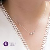  Dây Chuyền Bạc 925 Hình Trái Tim & Vòng Tròn Đính Đá Trắng & Nhẫn Kim Cương (Nhỏ) - Little Heart & Ring 830DCH 