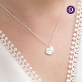  Dây Chuyền Bạc 925 Hình Tag Tròn Khắc Chữ - Curvy Hexa Quote Love Tag 805DCT 