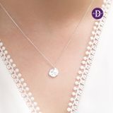  Dây Chuyền Bạc 925 Hình Tag Tròn Khắc Chữ - Curvy Hexa Quote Love Tag 805DCT 