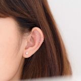  Hoa Tai Bạc 925 Kẹp Vành Earcuff Double Heart Line 1882EC Ddreamer 