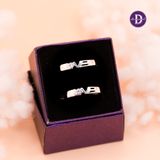  Couple Rings - Nhẫn Cặp Chữ Love Đính 1 Viên Đá CZ Trắng -2404NH 