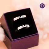  Couple Rings - Nhẫn Cặp Chữ Love Đính 1 Viên Đá CZ Trắng -2404NH 