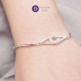  Vòng Tay Đeo Đi Tiệc Sang Trọng  - Vòng Tay Premium Bạc 925 Đính Đá CZ Holding Teardrop 070VTH Ddreamer 