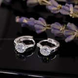  Hoa Tai Bạc 925 - Bông Tai Khoen 1 Viên Đá CZ-Round Stone Cupcake - Silver 925 Earrings- 2428BTK Ddreamer 