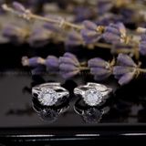  Hoa Tai Bạc 925 - Bông Tai Khoen 1 Viên Đá CZ-Round Stone Cupcake - Silver 925 Earrings- 2428BTK Ddreamer 