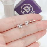  Bông Tai Bạc 925 Viên Kim Cương Lồng Đá Nhỏ Bên Trong Crystalline Diamond 2102BTH 