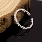  Basic DNA Line Sterling Silver Ring - Nhẫn Bạc 925 Freesize Kiểu Đơn Giản Line DNA 2002NT 