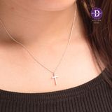  Dây Chuyền Thánh Giá - Dây Chuyền Bạc 925 Hình Thánh Giá Trơn Đơn Giản - Mini Holy Cross Silver Necklace 463DCT 