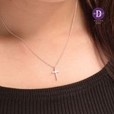  Dây Chuyền Thánh Giá - Dây Chuyền Bạc 925 Hình Thánh Giá Trơn Đơn Giản - Mini Holy Cross Silver Necklace 463DCT 