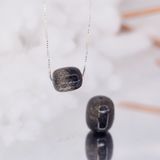  Adjustable Necklace - Dây Chuyền Bạc 925 Đá Lu Thống Thạch Anh Tóc Đen Black Rutilated Quartz 