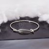 Kiềng Bạc 925 Chiếc Lá Oxy Hoá Đen Cá Tính - Freedom Bangle - Leaf Silver Bangle K215