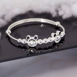  Kiềng Bạc 999 Chuột Mickey Dễ Thương và Bi Bạc Móc Máy Lấp Lánh -  Dành Cho Các Bé Lớn (Pure Silver) Ddreamer  K333 