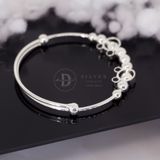  Kiềng Bạc 999 Chuột Mickey Dễ Thương và Bi Bạc Móc Máy Lấp Lánh -  Dành Cho Các Bé Lớn (Pure Silver) Ddreamer  K333 