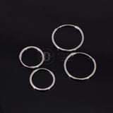  Hoa Tai Khoen Tròn Trơn Đơn Giản Bạc 925 - Silver Basic Round Hoops 2510BTK 2511BTK 