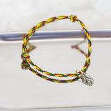  Vòng Tay Dây Thắt Ngũ Sắc Charm Bạc 925 Tỳ Hưu Chiêu Tài Lộc 