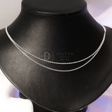  Dây Chuyền Choker Bạc 925 Kiểu 2 Dây Mắc Xích Nhỏ và Bi Bạc Minimal 837DCT 