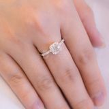  Nhẫn Bạc 925 Đá Square Diamond Đai Đính Đá 2132NH 