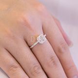  Nhẫn Bạc 925 Đá Square Diamond Đai Đính Đá 2132NH 