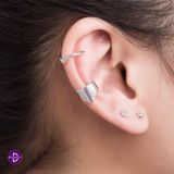  Hoa Tai Bạc 925 Kẹp Vành Earcuff V Line 2051EC 