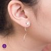 Hoa Tai Bạc 925 Trăng Sao Bling Bling Star Moon Curvy Bar 2033BTT