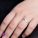  Nhẫn bạc 925 Trơn Đơn Giản Dày 3mm Minimal Ring - Basic Hexa Statement 1850NT 