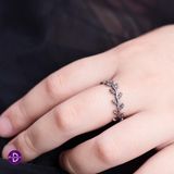  Nhẫn Lá Olive Oxy Hóa Đen Cá Tính - Black Olive Silver Ring - 1714NT 